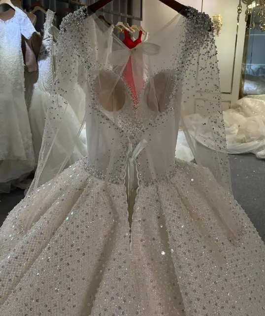 Luxury Bridal high quality Long Tail lace Dream Wedding Dress - Image 6