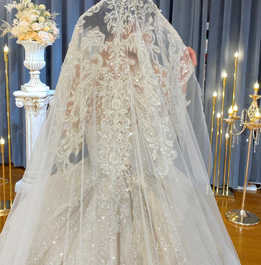 High Quality Bridal Gowns Long Tail lace Dream Wedding Dress - Image 5