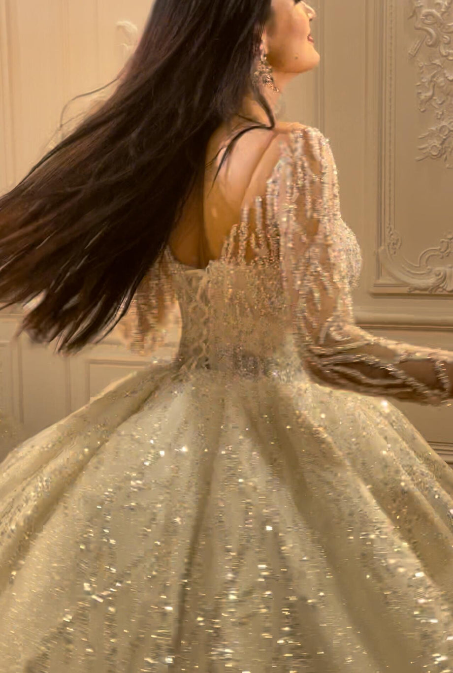 High Quality Lace long sleeves Bridal Wedding Ball Gown Dresses - Image 3