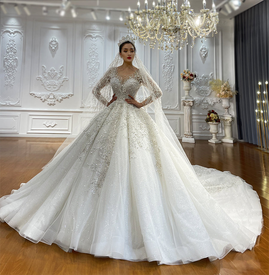 Beautiful Luxury spectacular Ball Gown Bridal Wedding Dresses - Image 5