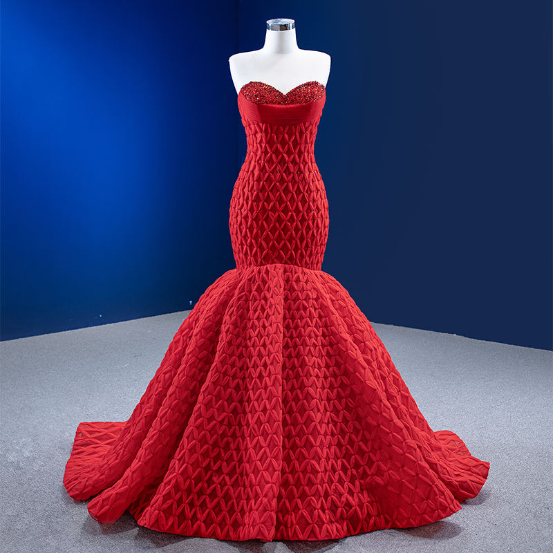 Cotton Elegant For Women Summer Casual Red  Sexy Evening Party Mermaid  Dresses