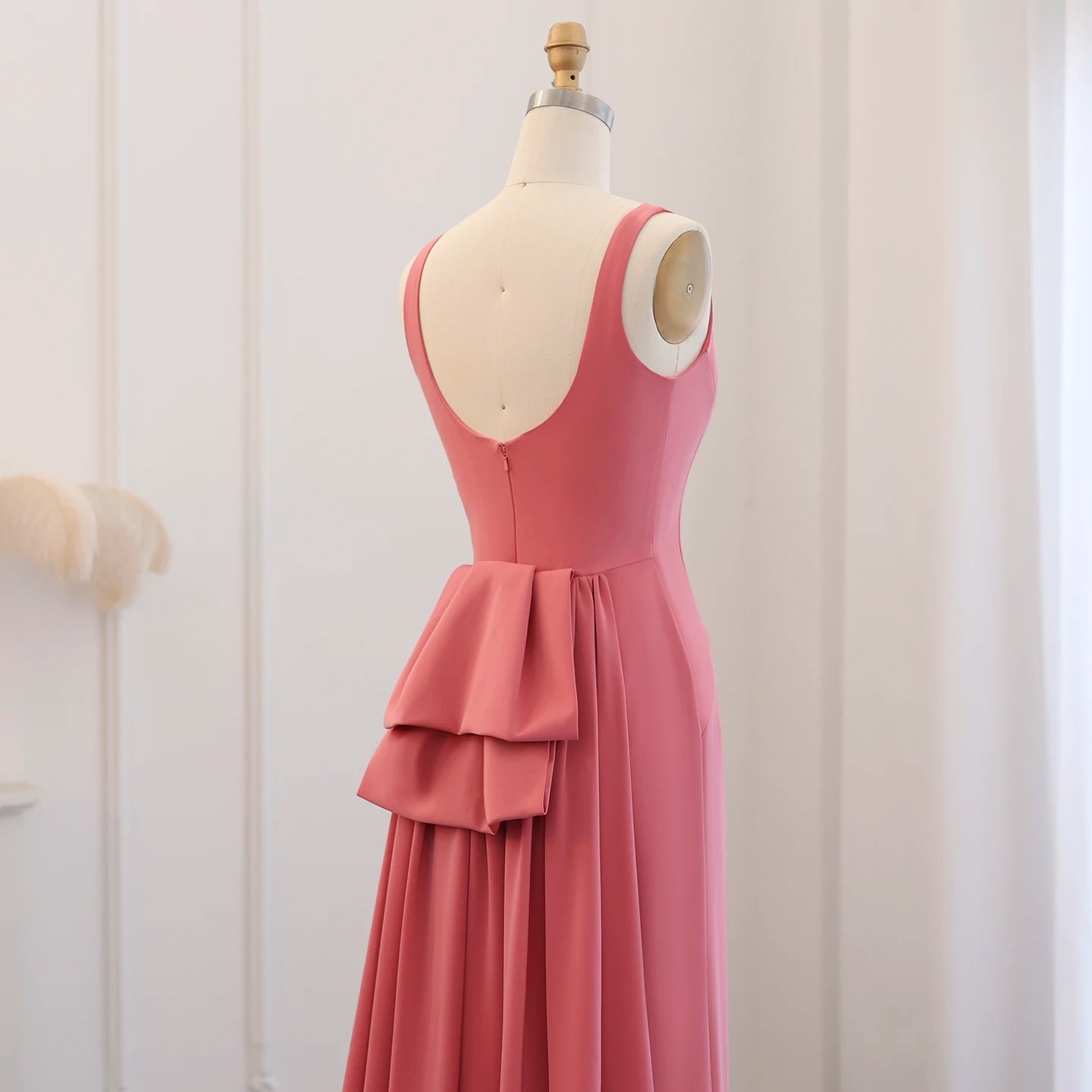 Pink Scalloped Evening Dresses Lilac Luxury Butterfly Beaded Women Wedding Party Gown - Image 6