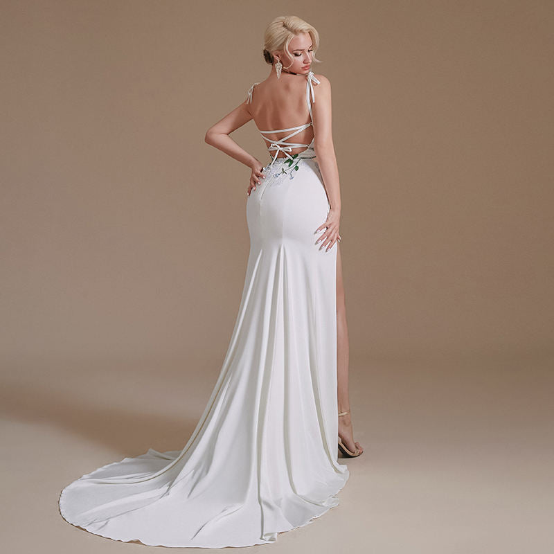 Sexy Spaghetti Strap Backless Mermaid Dress - Image 6