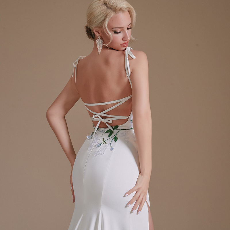 Sexy Spaghetti Strap Backless Mermaid Dress - Image 4