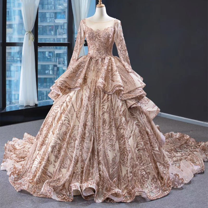 Ball Gown Prom Dress New Lady Solid elegant dress