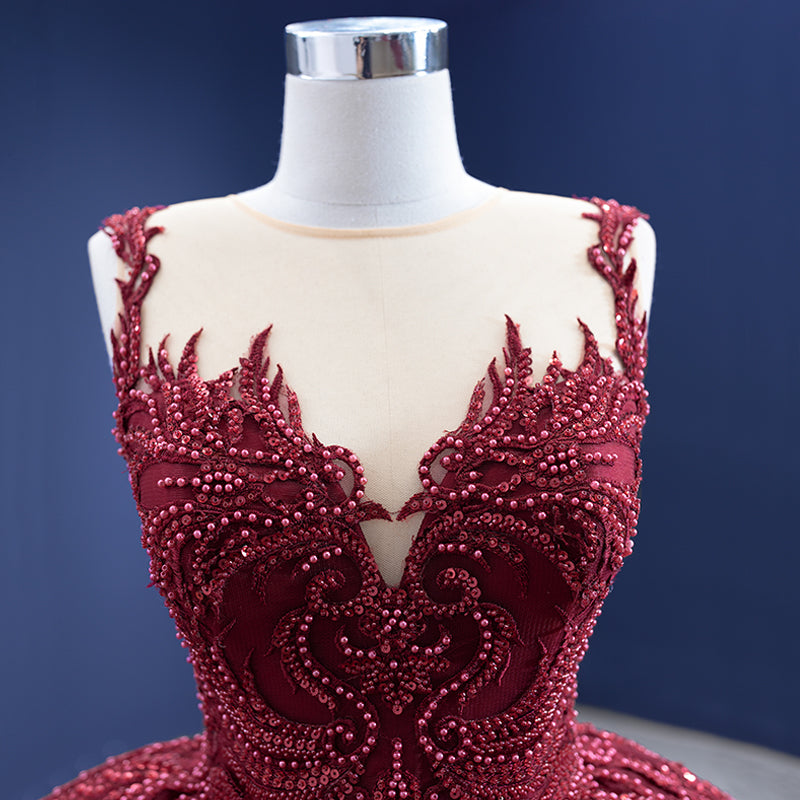 Women Fashion O Neck Slipper Ball Gown Evening Dress - Image 5