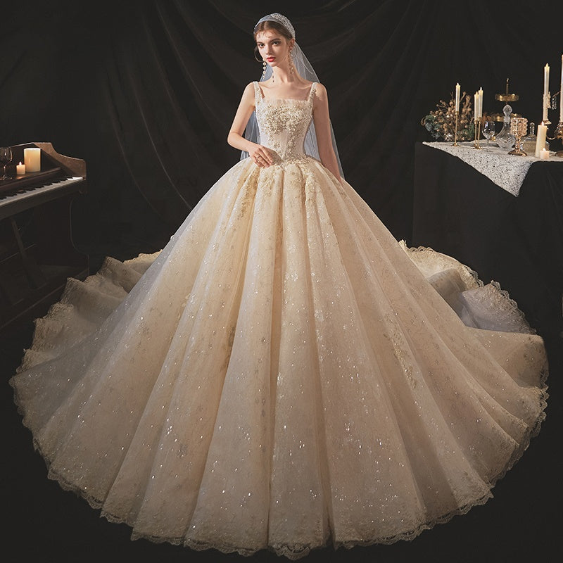 Fashion Classic Sleeveless Bridal Wear Bridal Dress Wedding Gown