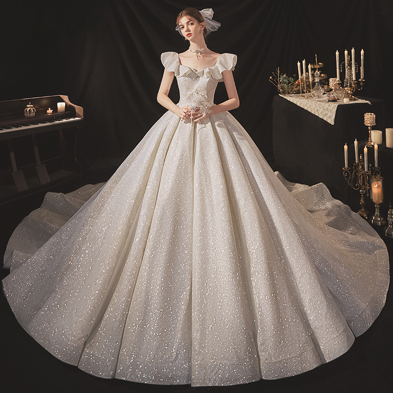 High Quality Diamond Luxury Wedding Dress Bridal Gown - Image 8