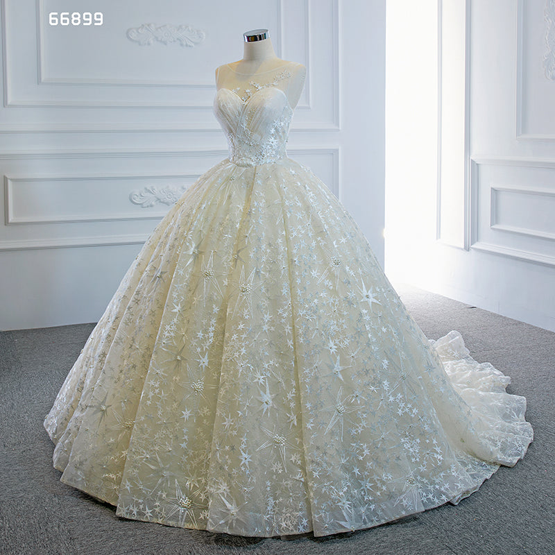 Appliques Wedding Gown Bridal Long Wedding Dress - Image 5
