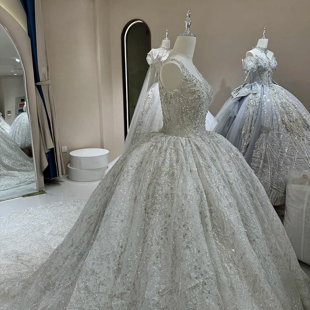 Princess Sleeveless Scoop Ball Gown Wedding Dresses For Women - Image 5
