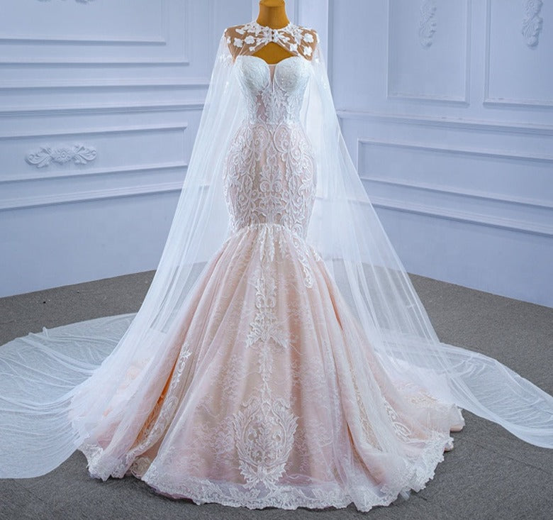 Design High Quality Lace Mermaid Wedding Dress