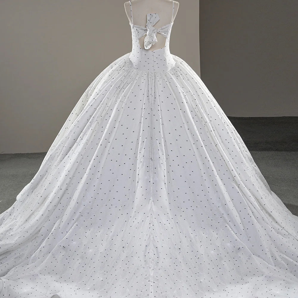White Simplicity Wedding Dresses Embroidery Satin Sweetheart Bride Gowns Custom Made - Image 6