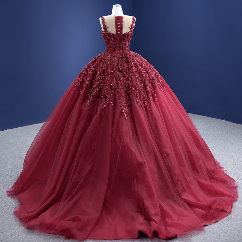 Women Fashion O Neck Slipper Ball Gown Evening Dress - Image 4