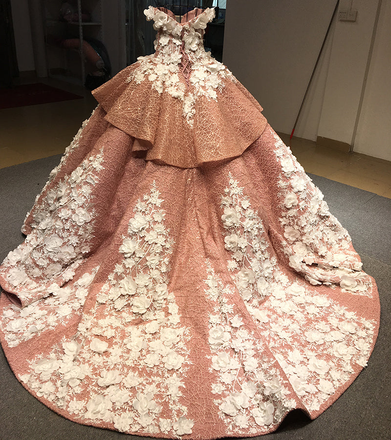 3d flower applique off shoulder vestidos elegantes de fiesta red prom dress evening gown - Image 9
