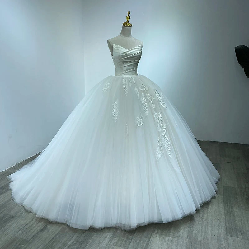 Luxury Wedding Dresses Sexy Lace Backless Off Shoulder Bridal Gowns New - Image 4
