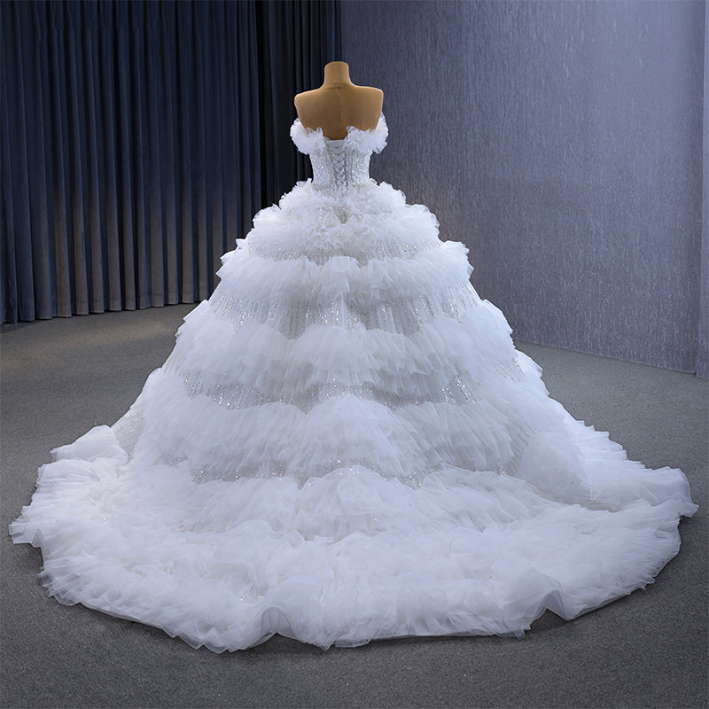 Princess Bridal Ball Gown Sleeveless Wedding Dresses For Women - Image 6