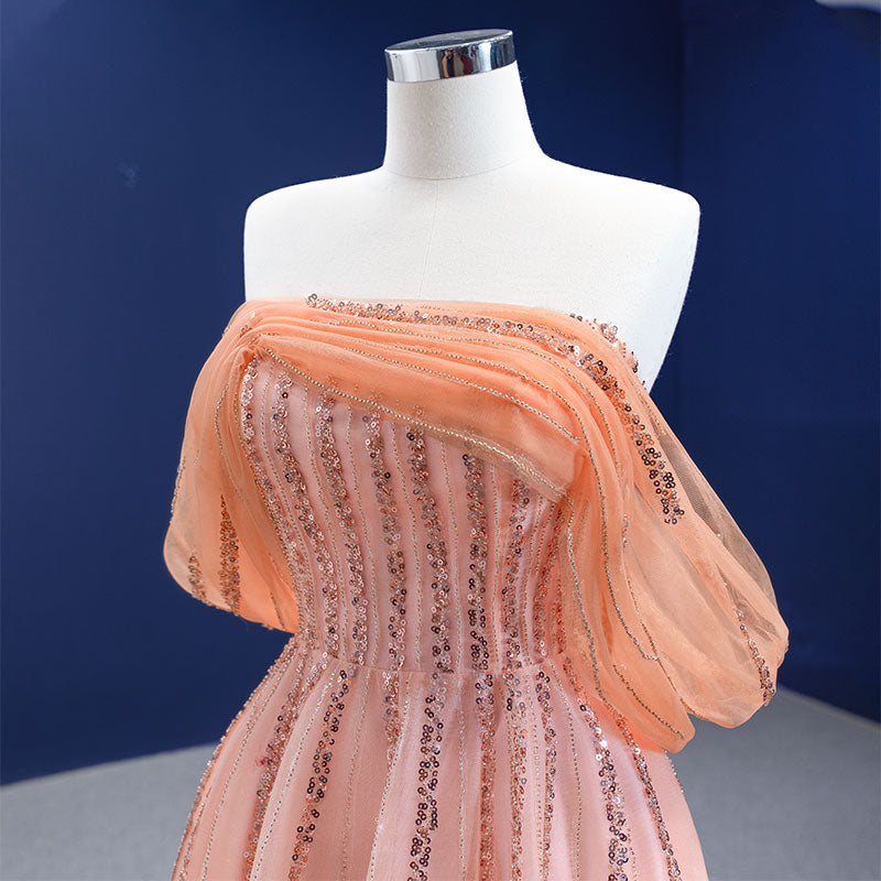 New style ladies elegant tube top lace sequins fringed ball evening dress - Image 7