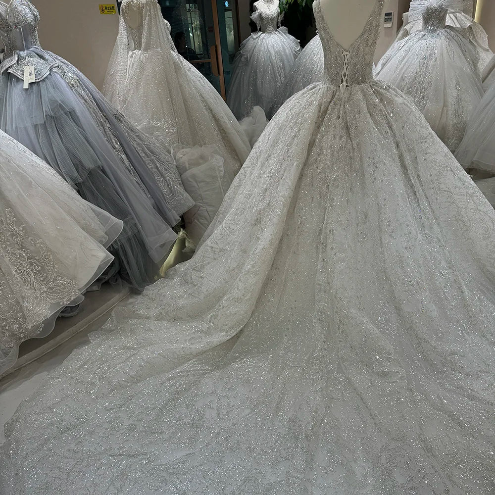 Princess Sleeveless Scoop Ball Gown Wedding Dresses For Women - Image 6