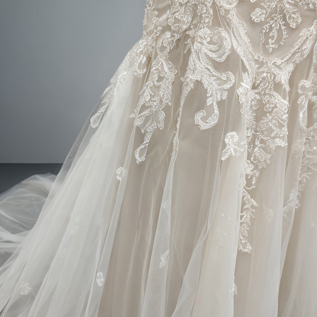 Mermaid Bridal Gown Sheer Corset Custom Made Wedding Dresses - Image 6