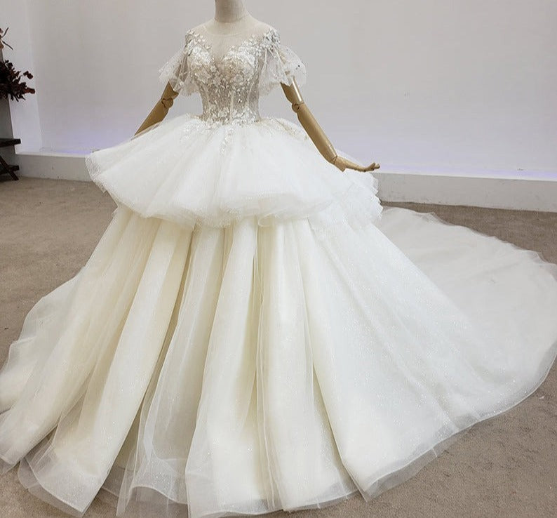 Custom Flower Lace Girl Weeding Wedding Dress