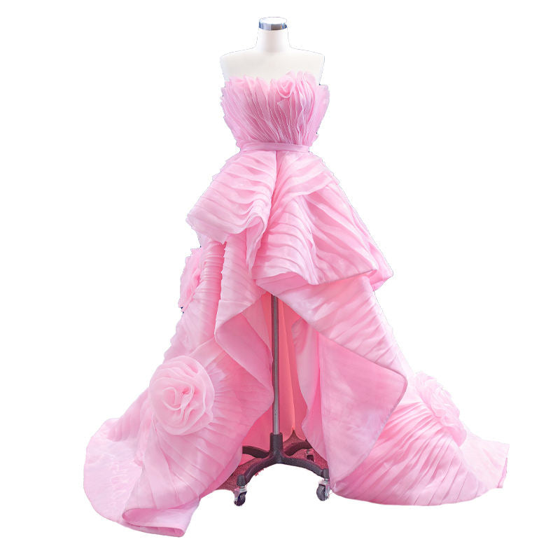 Clothing Sexy Pink Trailing Gown Evening Dress - Image 2