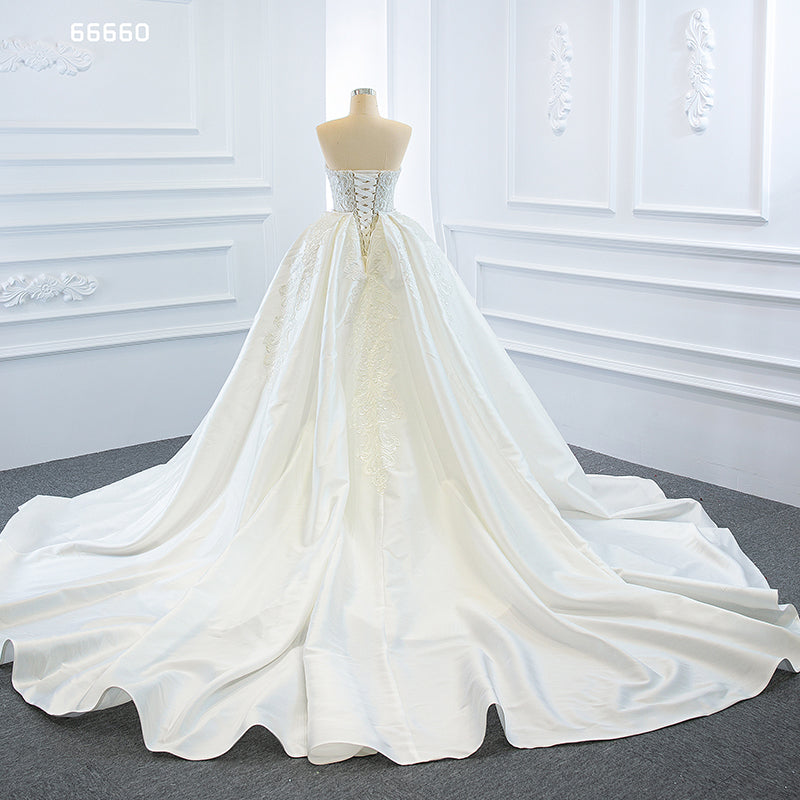 Mermaid Lace Cathetal Train With Detable Train Bridal Wedding Dress - Image 4