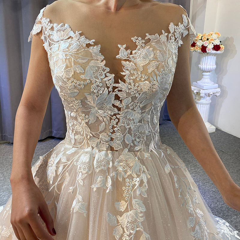 High Quality Sexy Backless Lace Embroidered Bridal Wedding Princess - Image 5