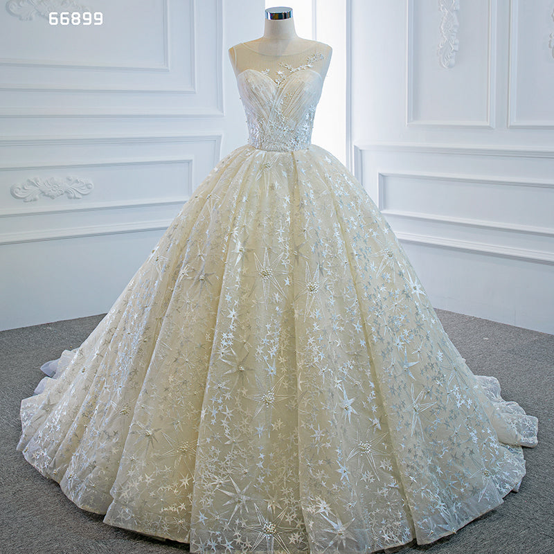 Appliques Wedding Gown Bridal Long Wedding Dress - Image 3