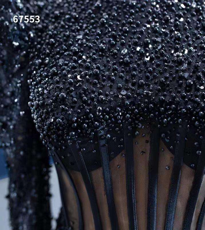 Custom Lace Formal Party Long Sleeve Evening Dress Floor Length Bridal Gowns - Image 4