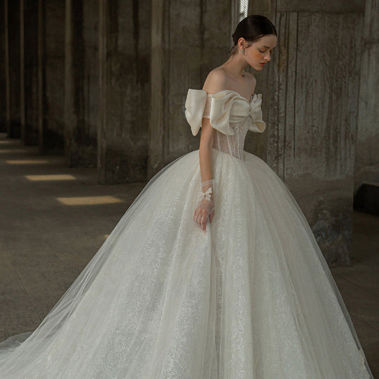 Luxury Crystal Off Shoulder Bridal Sweetheart wedding Gowns Dress - Image 7
