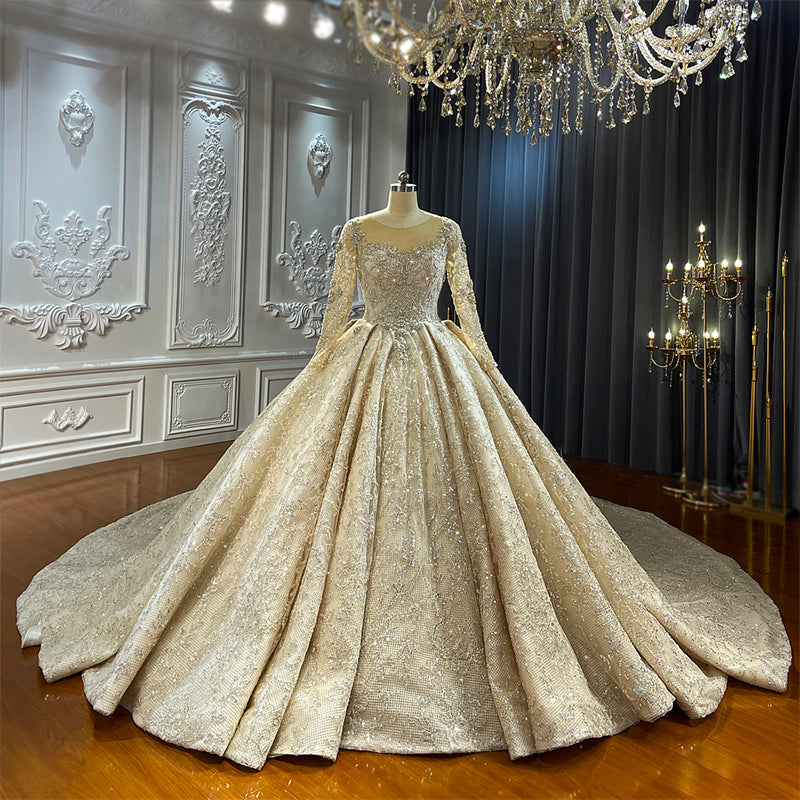 Wedding Bride Luxury Crystal Bead Wedding dress - Image 6