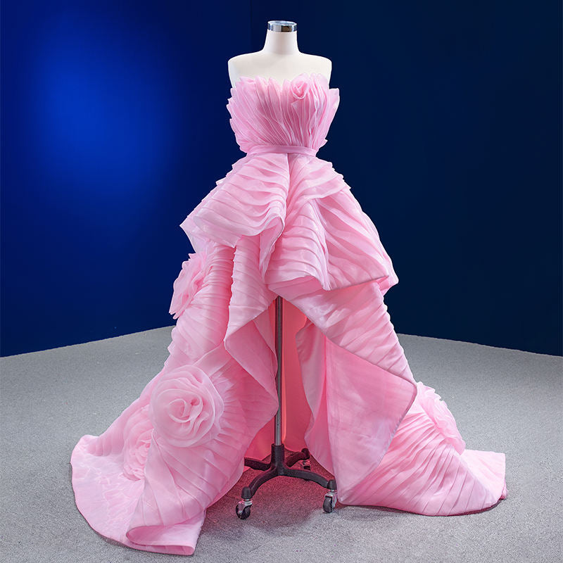 Clothing Sexy Pink Trailing Gown Evening Dress - Image 5