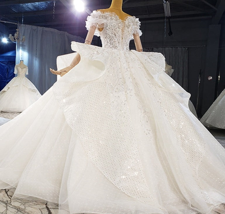 Design Deep V Neck Fashion Women Bridal Gowns Wedding Dress