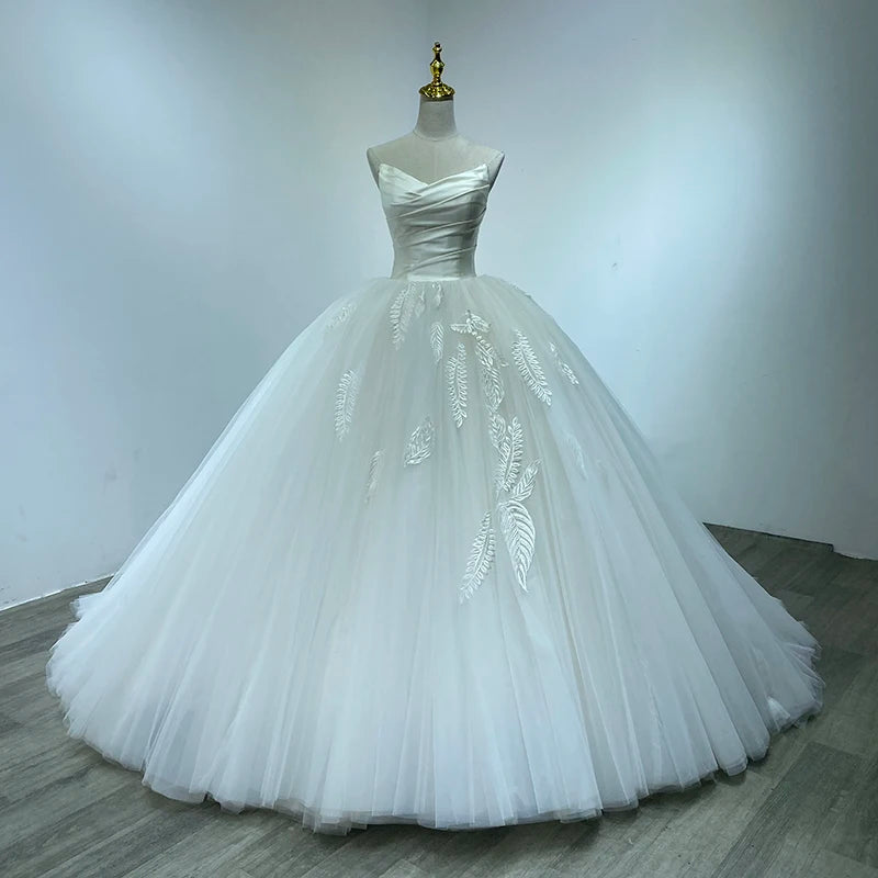 Luxury Wedding Dresses Sexy Lace Backless Off Shoulder Bridal Gowns New