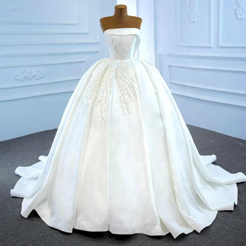 Sleeveless satin Wedding Dress Elegant Bridal Gowns Wedding Dress