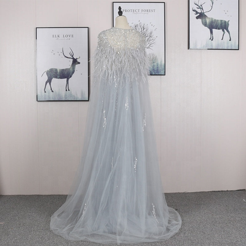 Deep V Beading Sequin Fashion Formal Dresses Evening Party Dress - Image 3
