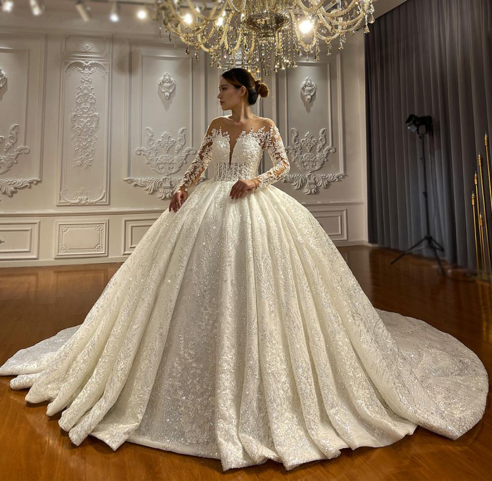 High Quality Bridal Gowns Long Tail Dream Wedding Dress