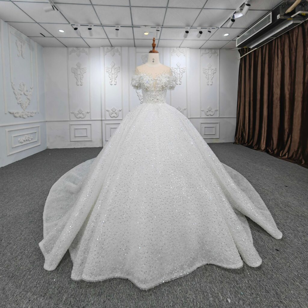 Elegant Holiday Party Gown Lace Beads Wedding Dresses