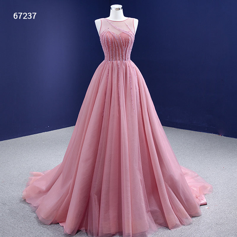 Women Fashion A Line Lace Elegant Evening Party Dress - Image 6