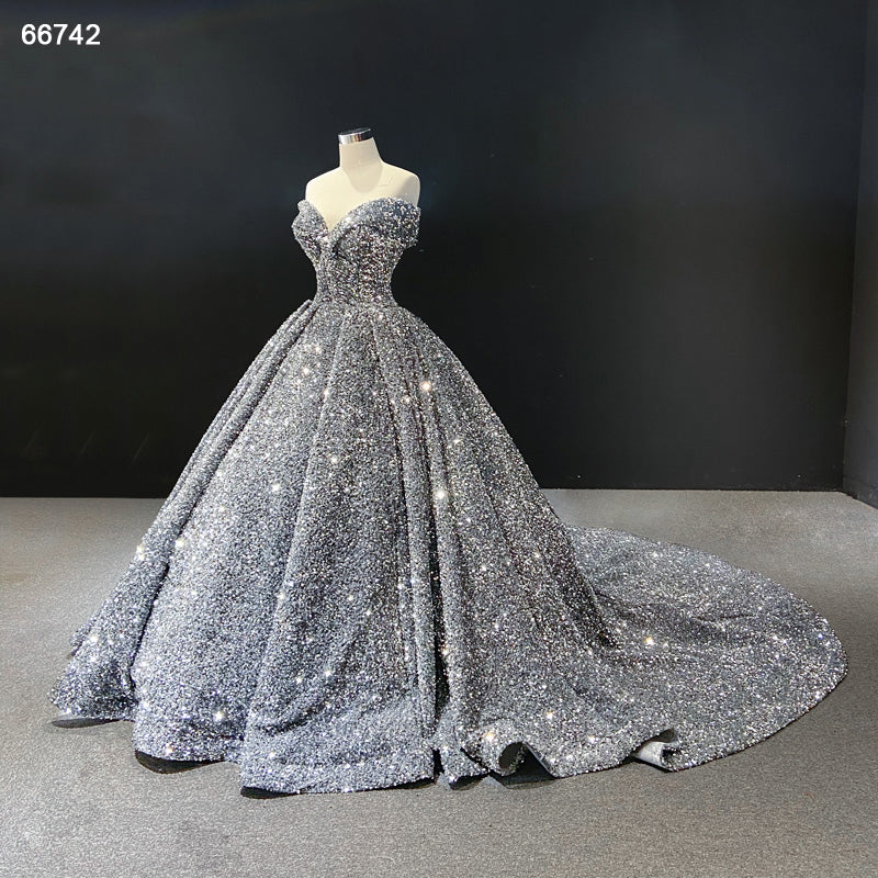 Party Evening Dress Off Shoulder Dress Women Sequin Ball Gown Evening Dresses