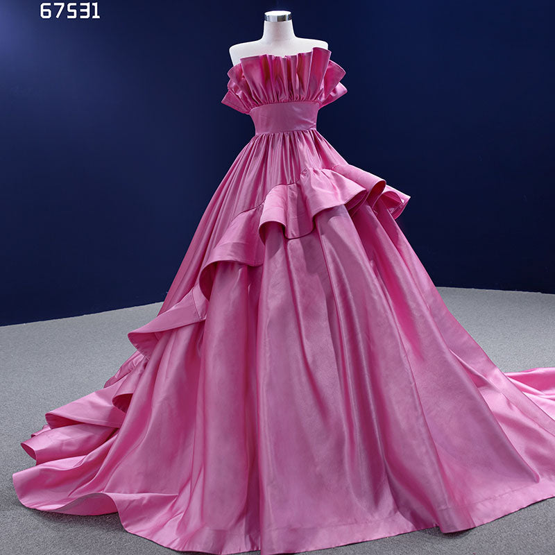 Latest Design Fan Satin Sleeveless Vintage Ladies Party Evening Dress - Image 2
