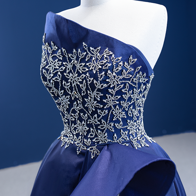 Ladies Elegant Dinner Sleeveless Long Slit Embroidered Party Evening Dress - Image 6