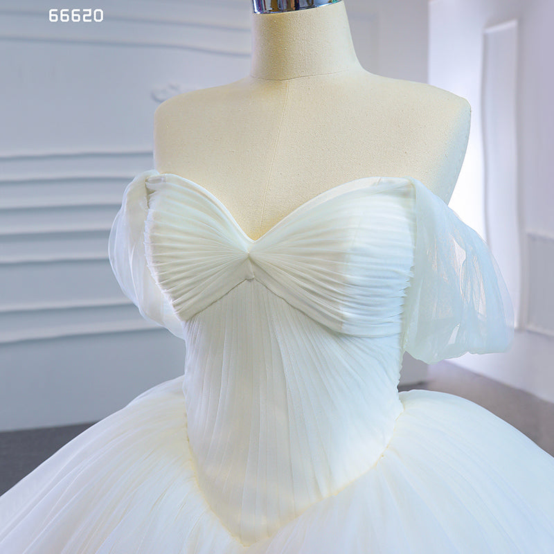 real elegant sweetheart off shoulder ivory luxury wedding dress bridal gown - Image 6