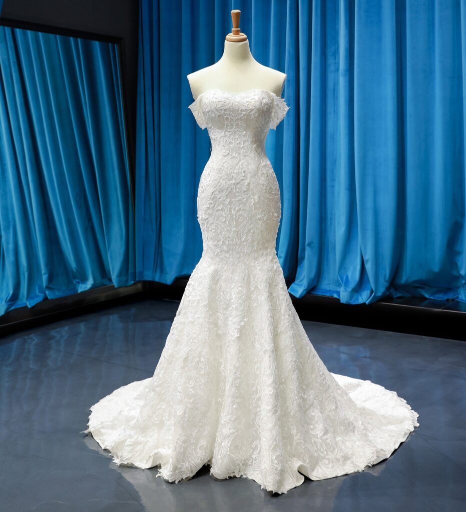 Sexy Off Shoulder Long Princess Train Mermaid Wedding Dress