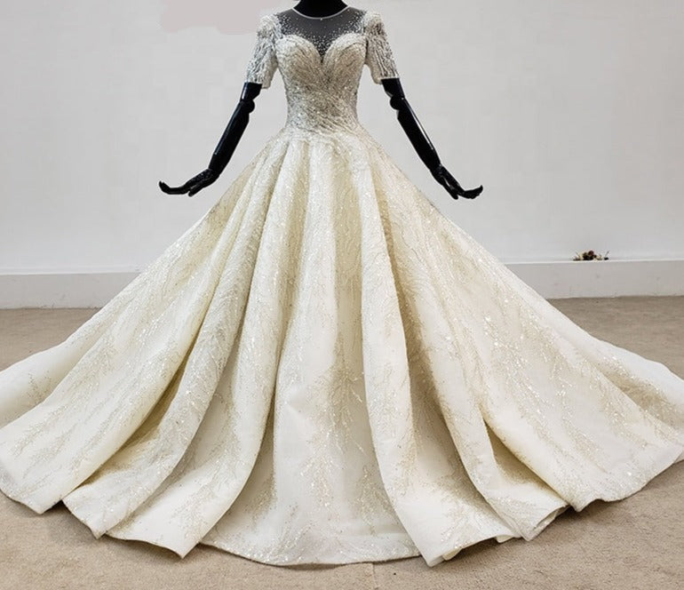 Wedding Dress Turkey Luxury Beading Crystal Wedding Dress - Image 3