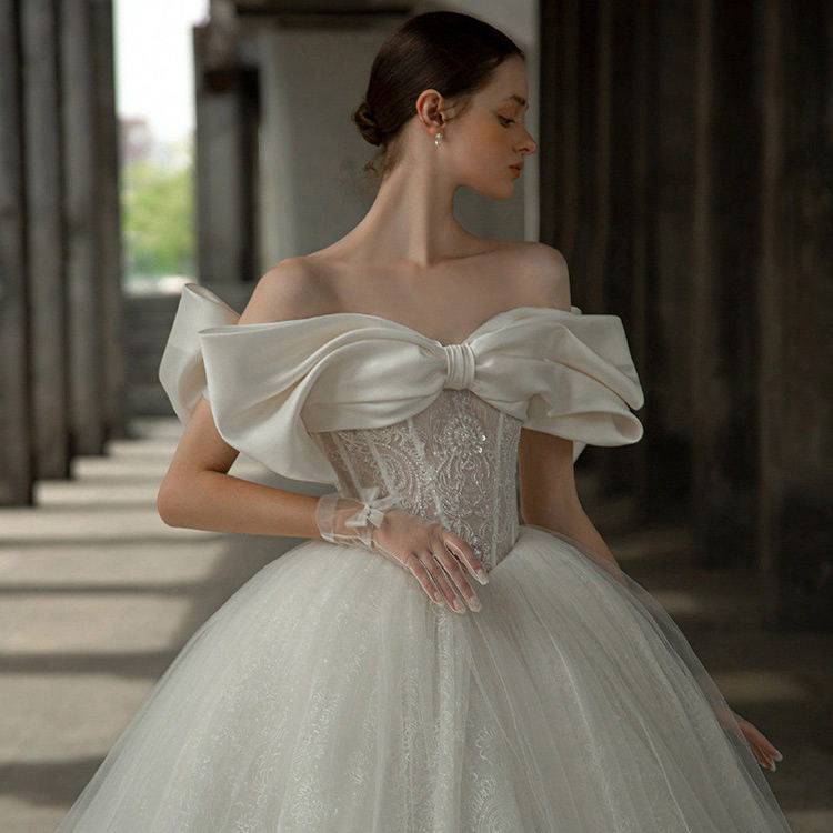 Luxury Crystal Off Shoulder Bridal Sweetheart wedding Gowns Dress - Image 4