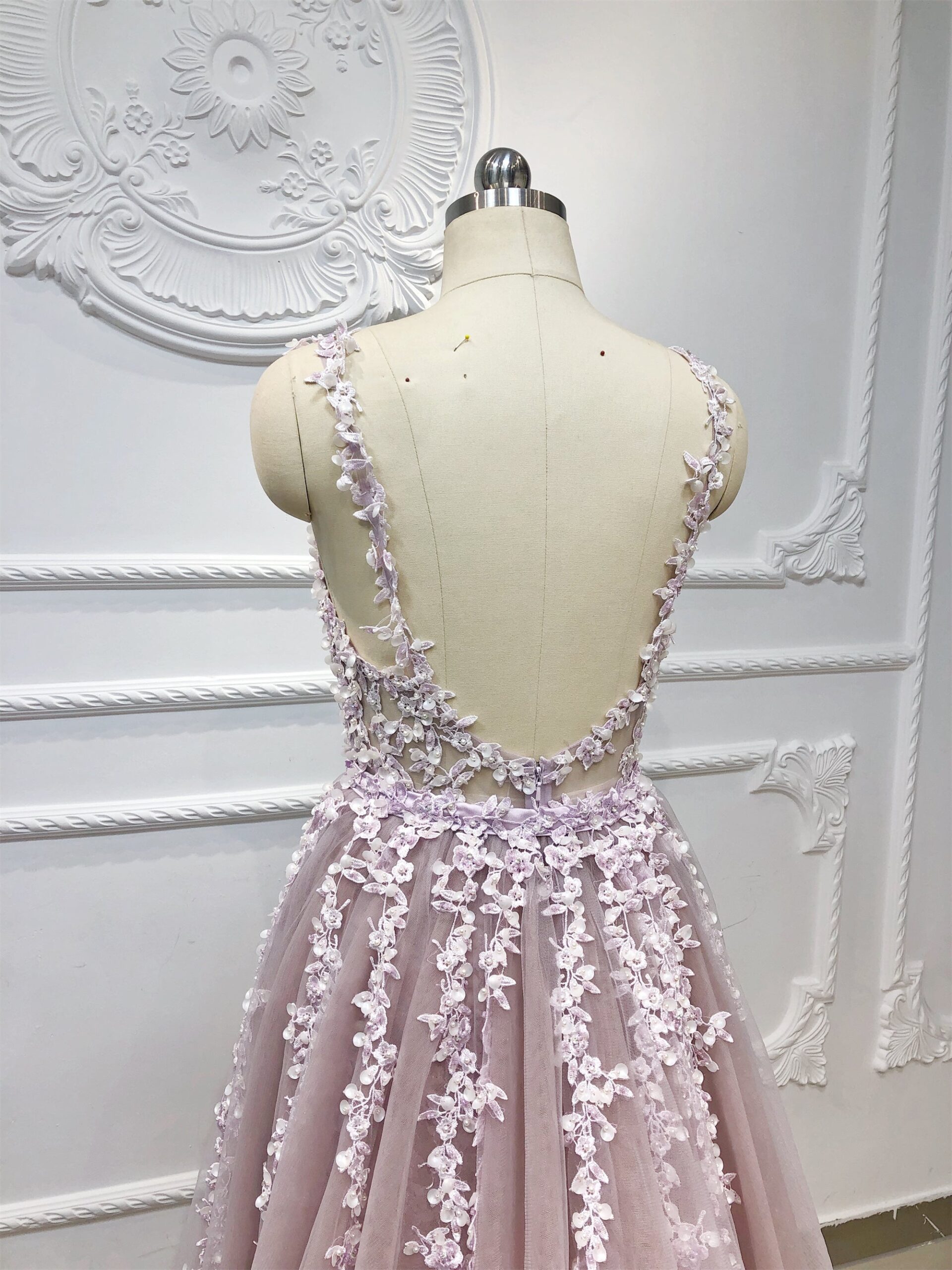 Women'S Summer Dresses Sling Mesh Lace Floral Ladies Prom Dresses - Image 4