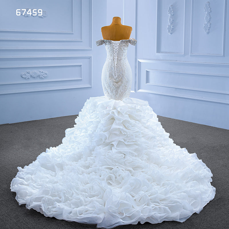 Wedding Mermaid Sexy Bride Wedding Dresses 2022 Luxury Embroidery Cake Skirt Pearl High -Quality Dress - Image 6