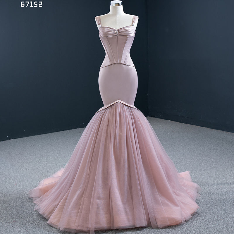 Mermaid Party Erelegant Satin And Chiffon Evening Dresses