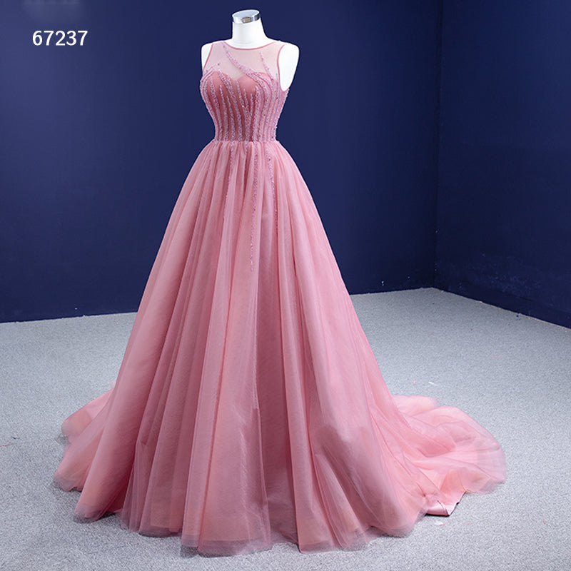 Women Fashion A Line Lace Elegant Evening Party Dress - Image 5